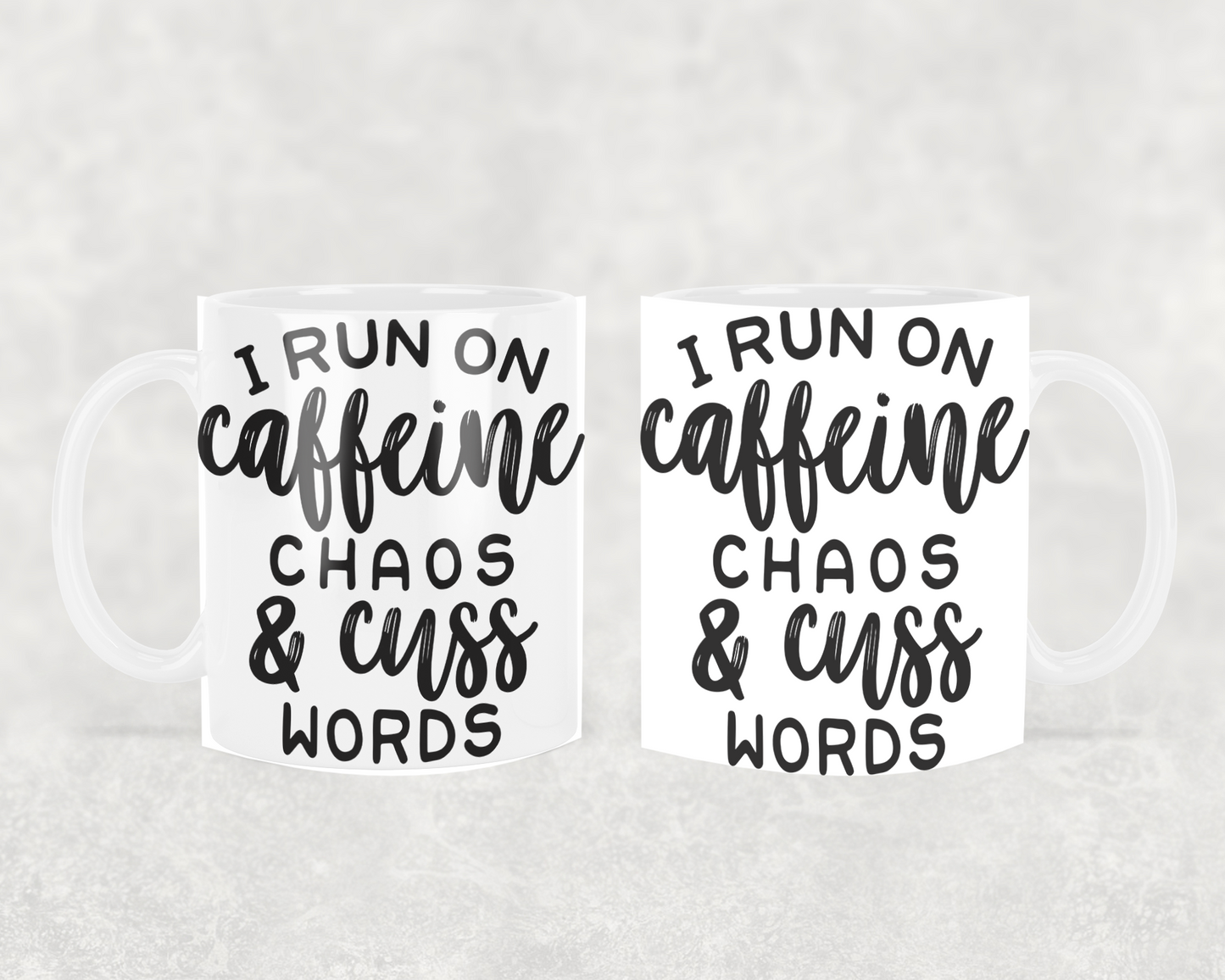 caffine and chaos 11oz coffee mug