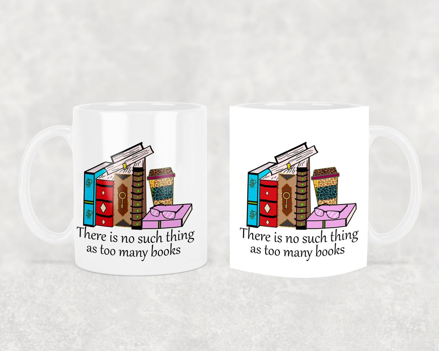 too many books 11oz coffee mug