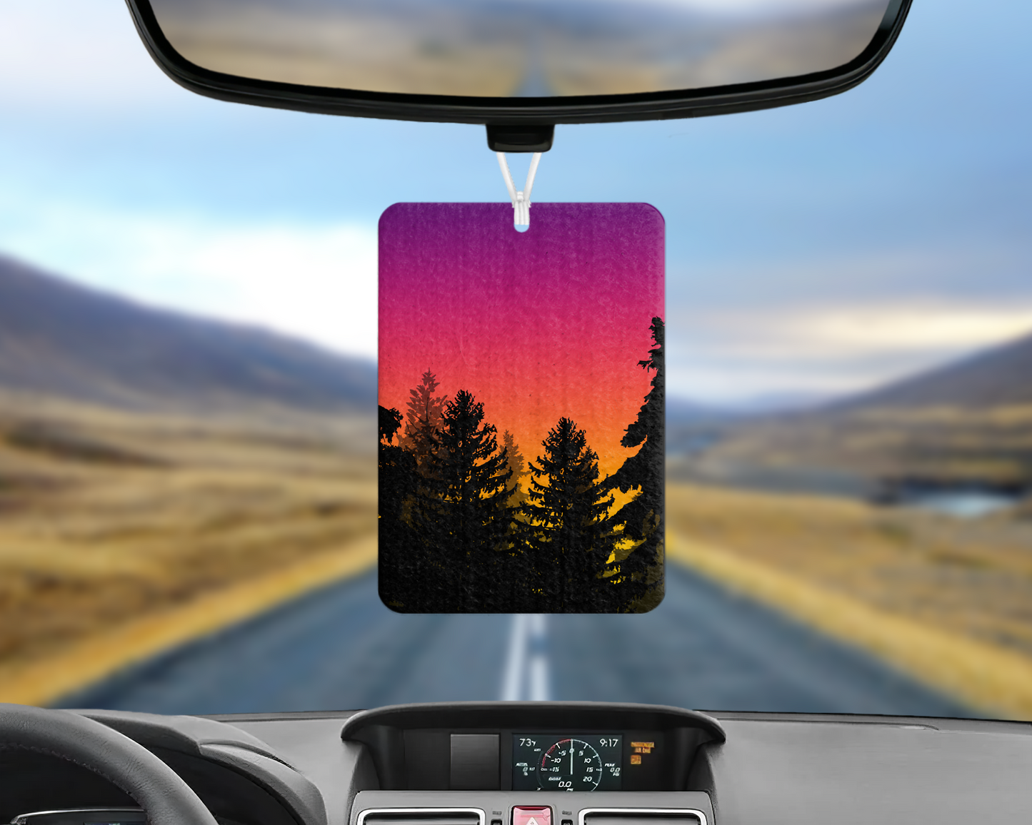 sunset forest air freshener