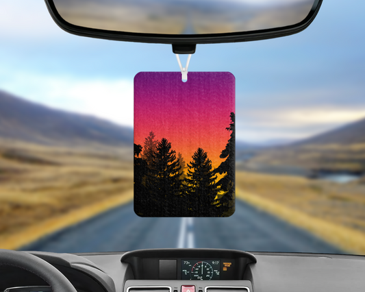 sunset forest air freshener