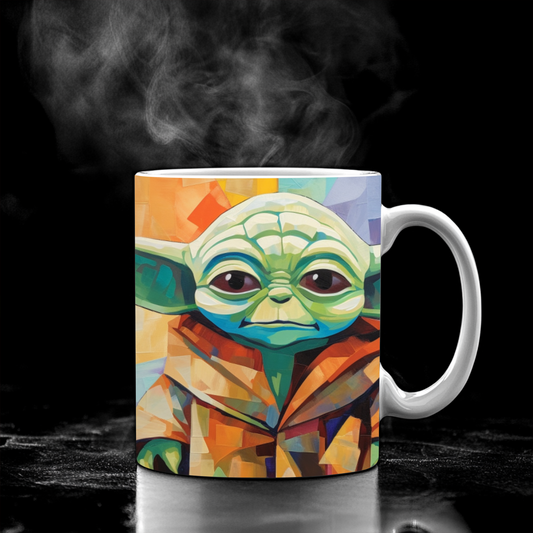 painted grogu 11oz mug
