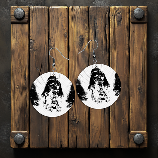 darth vader art earrings