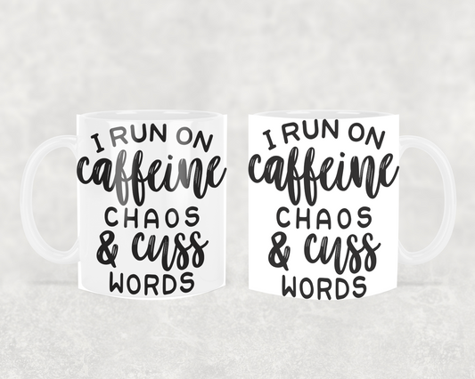 caffine and chaos 11oz coffee mug