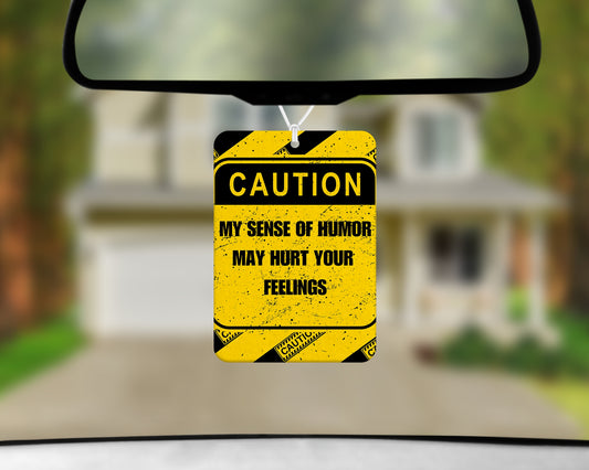 dark humor air freshener 3x4inch