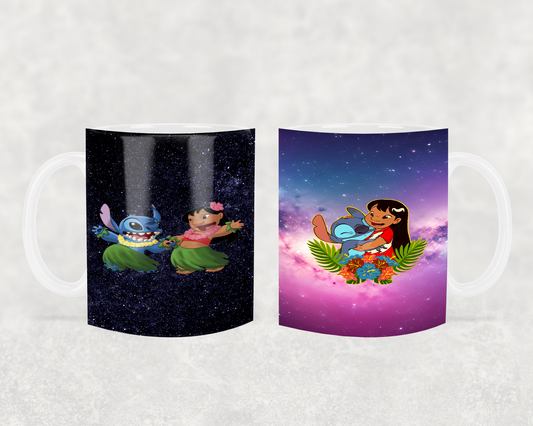 cosmic lilo and stitch 11oz coffee mug