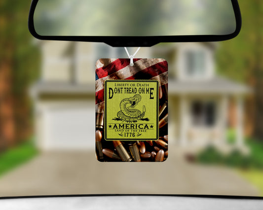don't tread on me air freshener 3x4inch