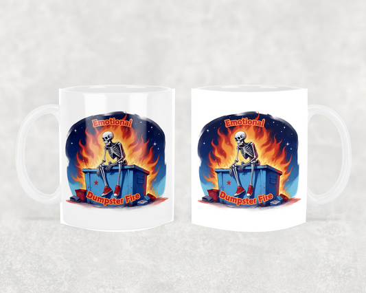 emotional dumpster fire 11oz coffee mug