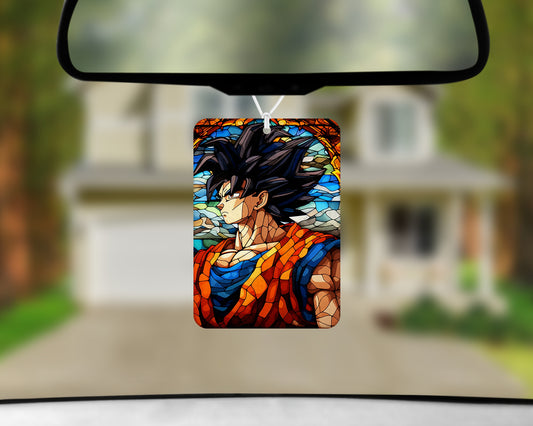 goku stainglass air freshener 3x4inch