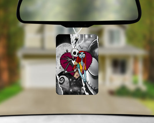 jack and sally air freshener 3x4inch