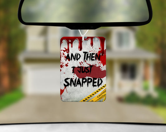 snapped air ffreshener 3x4inch