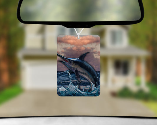marlin air freshener 3x4inch