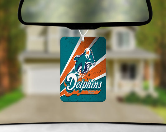 miami dolphins air freshener 3x4inch