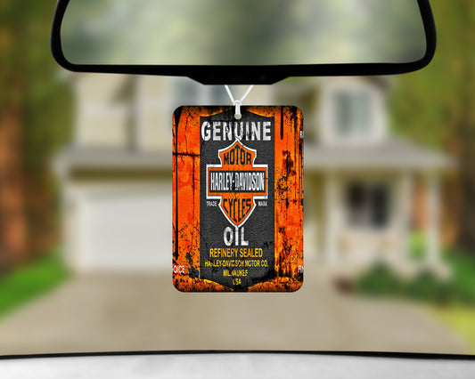 Harley orange air freshener 3x4inch