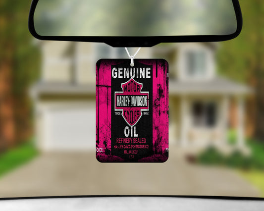 pink harley air freshener 3x4inch