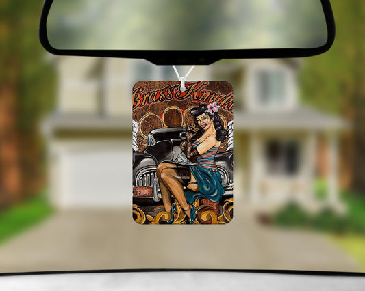 pin up art air freshener 3x4inch