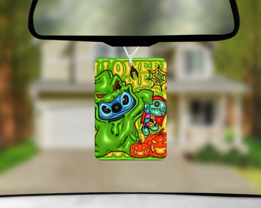 stitch as oogie boogie air freshener 3x4 inch