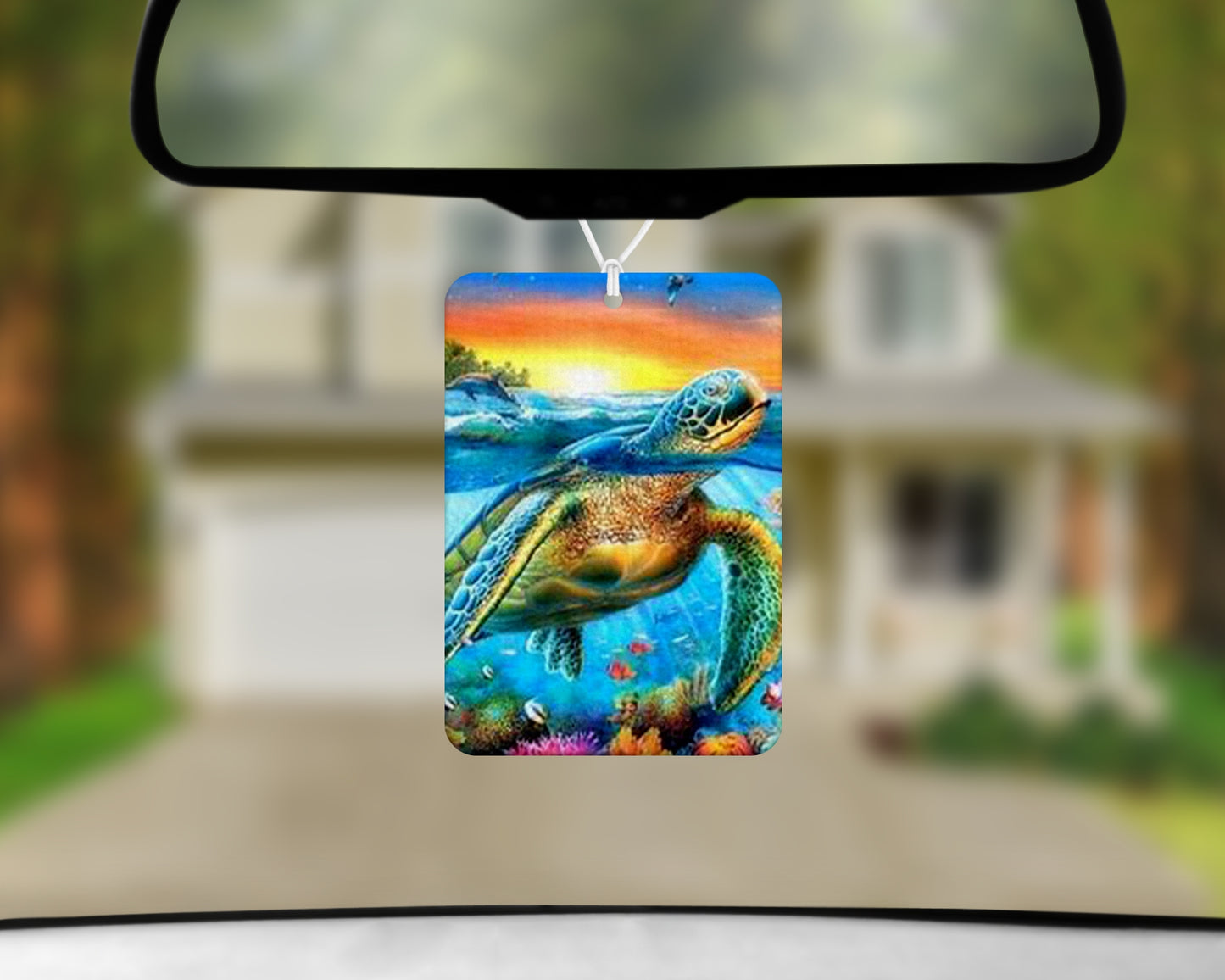 tropical turtle air freshener 3x4 inch