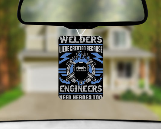 welders air freshener 3x4 inch